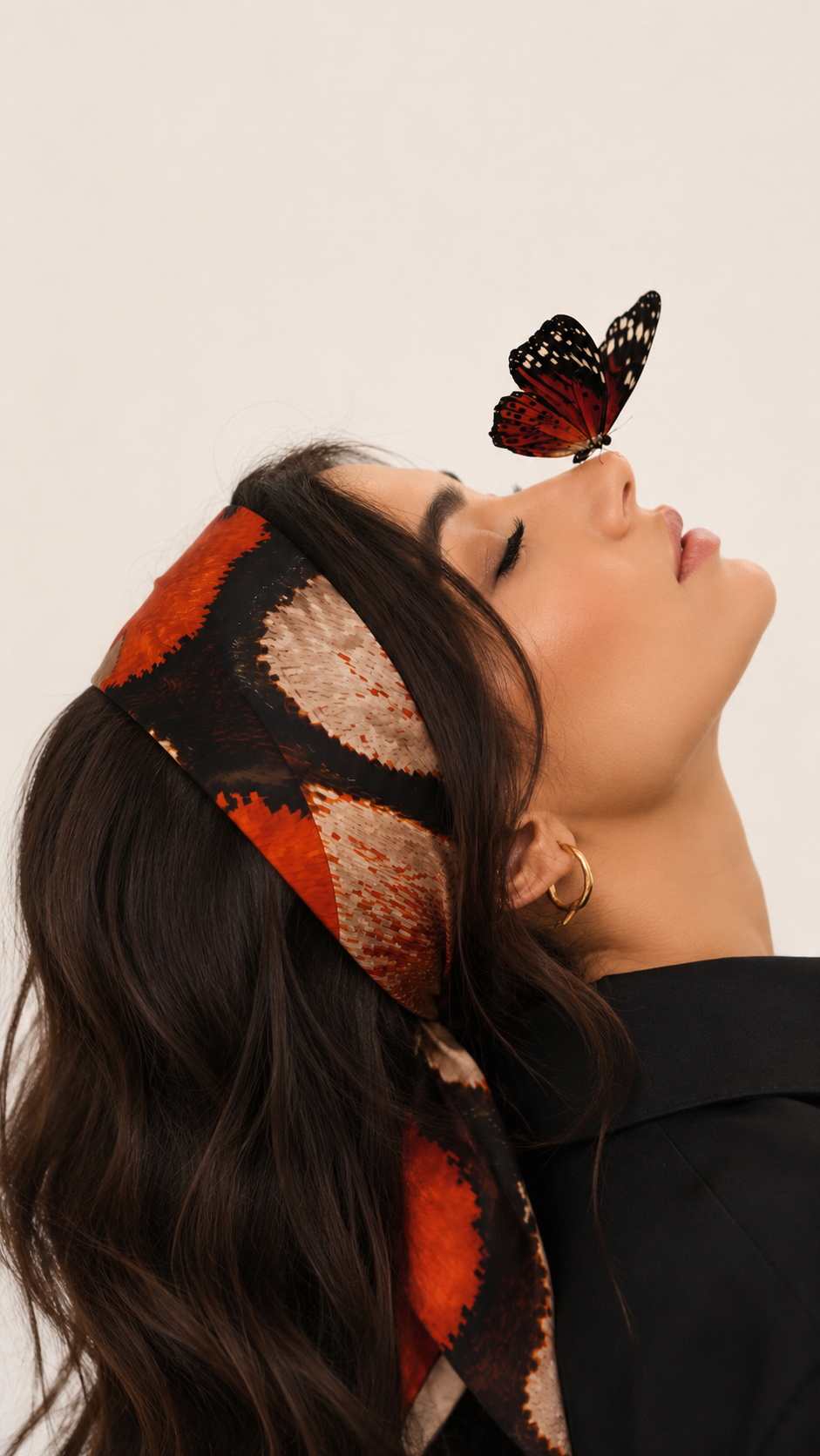 Rythm Ruby butterfly scarf